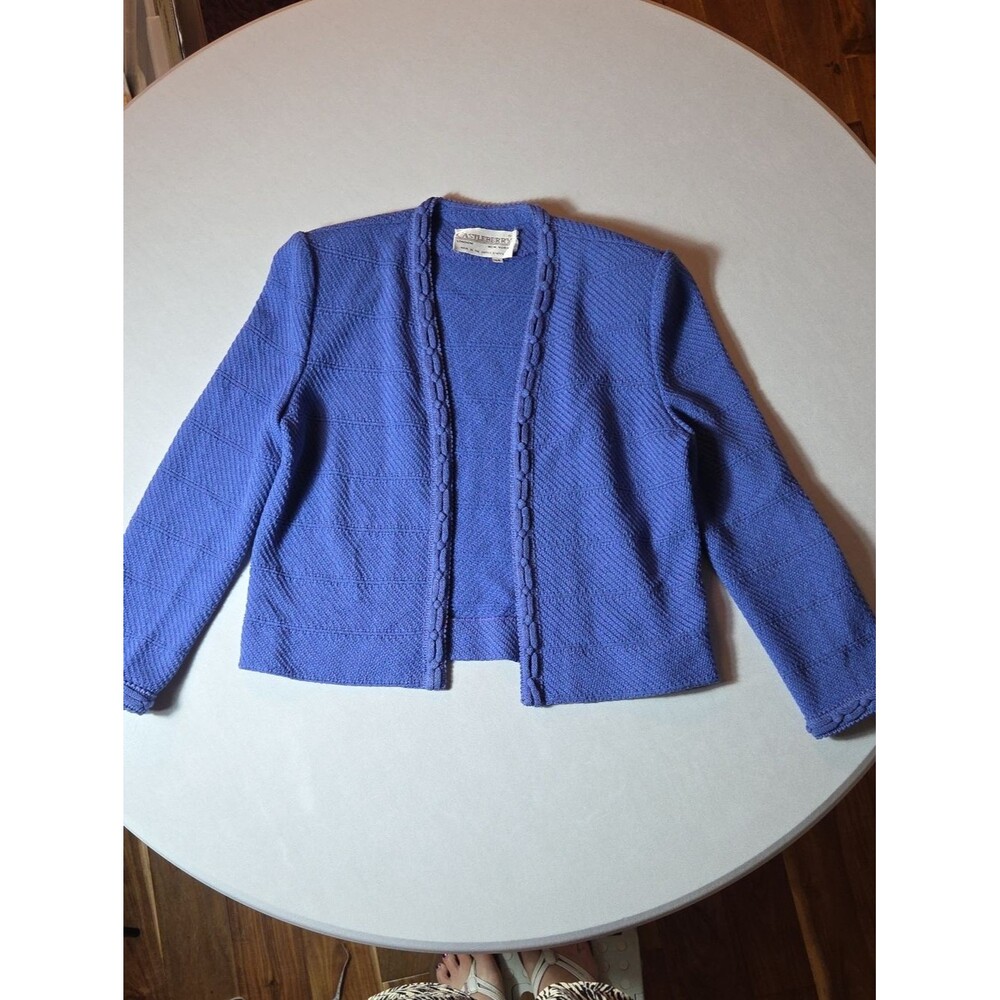 Castleberry Blue Structured Cardigan Size 14